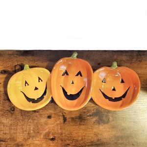 Halloween Pumpkin Ceramic Holiday Tray
